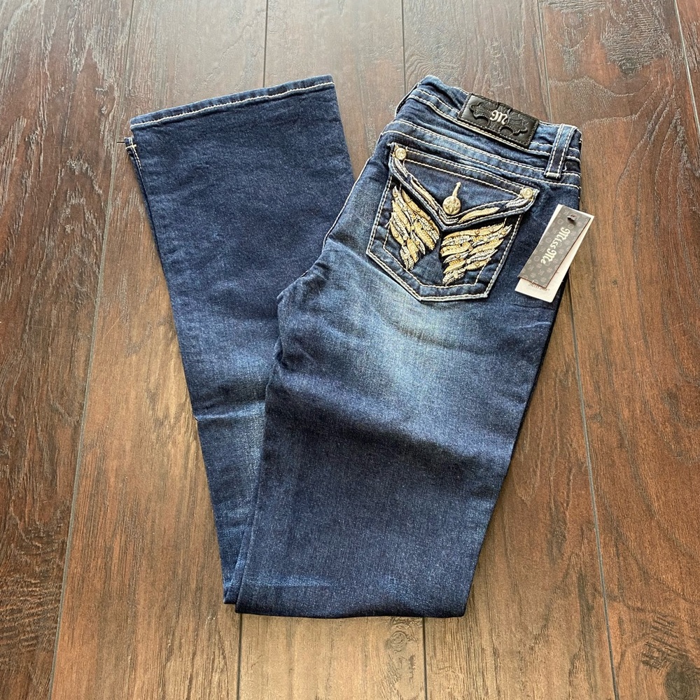 NWT Miss Me Winged Dark Bootcut M3080B11 Size 30
